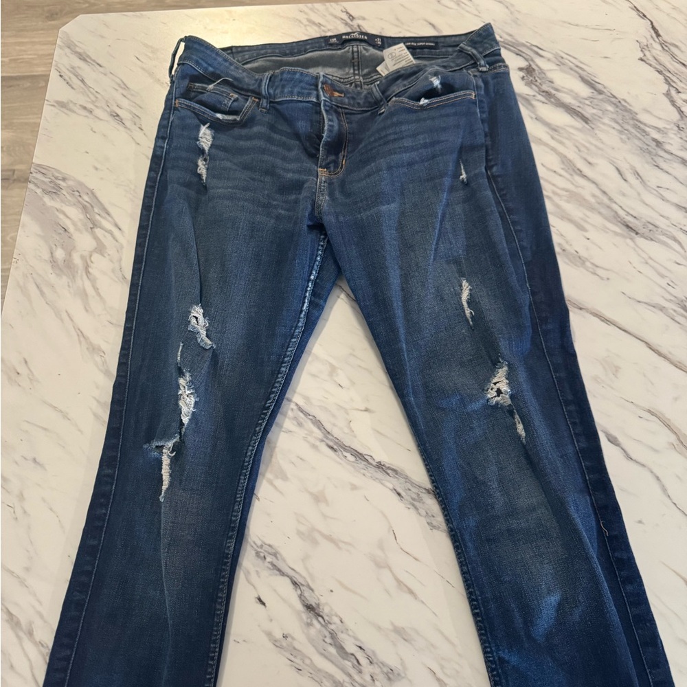 Hollister Women's Distressed Blue Jeans